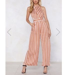 Your Guess is as Good as Line Stripe Jumpsuit